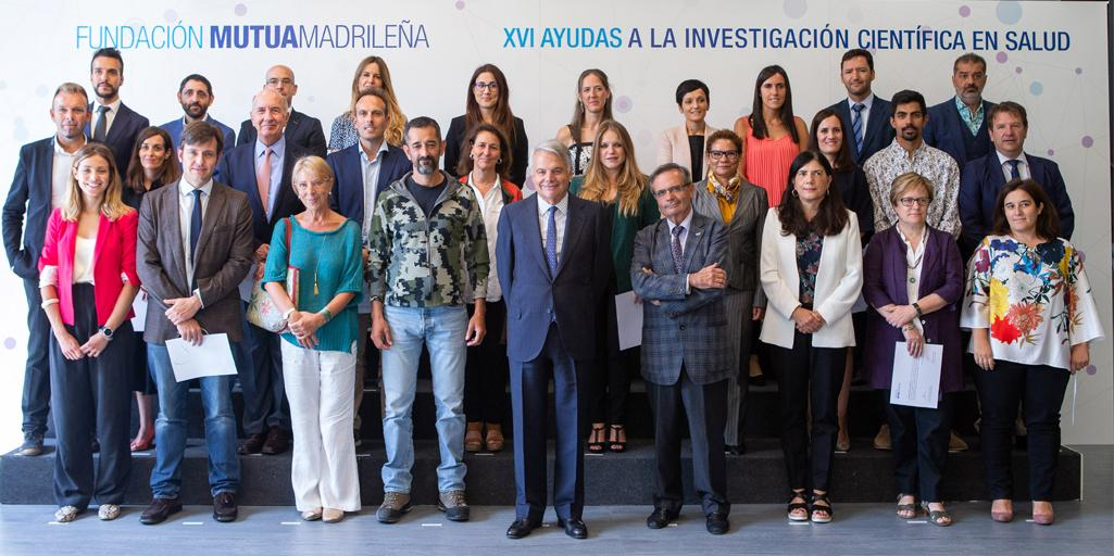 Group photograph at the 2019 ceremony for the Mutua Madrileña Foundation’s 16th Scientific Research in Health Grants.